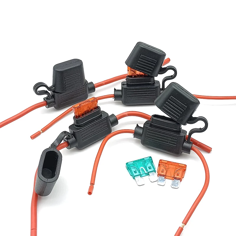Автомобильный держатель предохранителя с проводом, малая/средняя полоса предохранителя 10A15A/30A