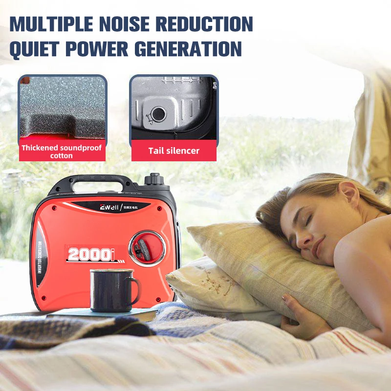 EWELL power generator gasoline1.8kw 2.2kw 2.8kw Portable Silent Inverter Gasoline Generators for home camping