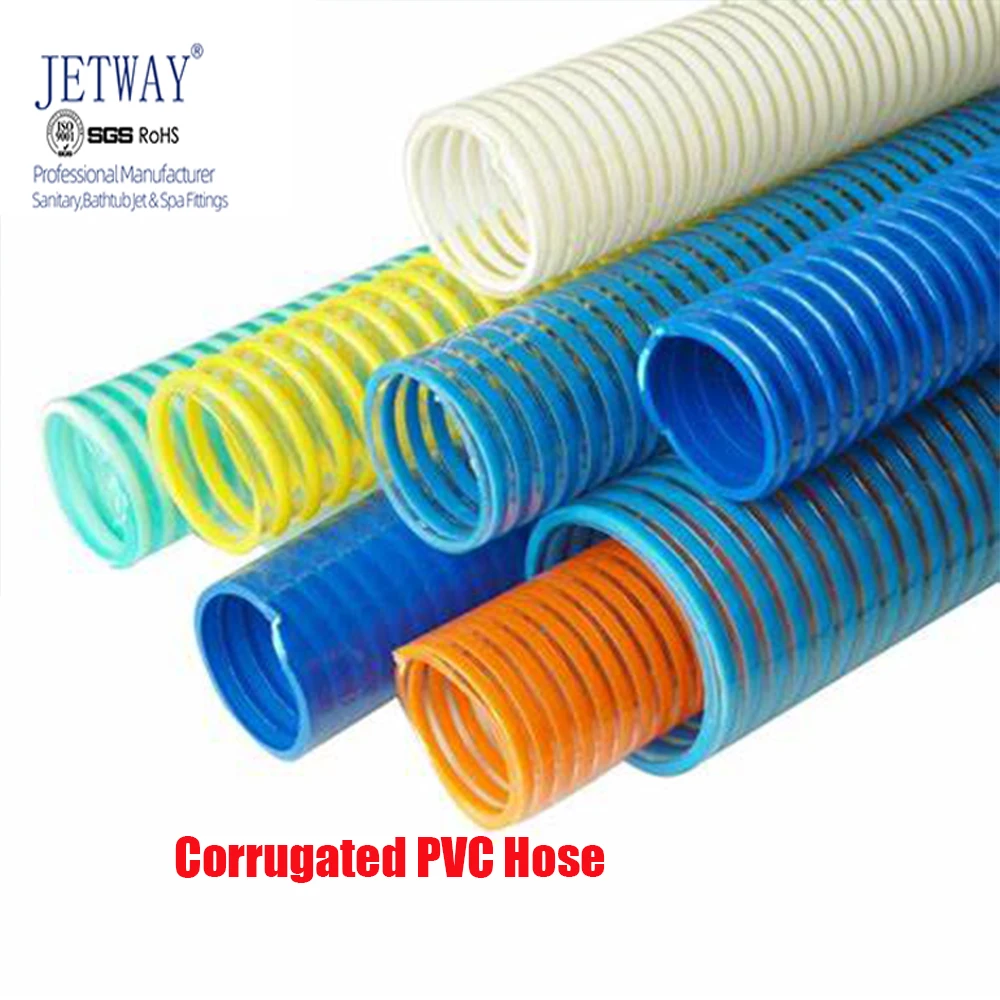 Colorful Hoses Composite Flexible PVC Hose High Pressure Corrugated PVC Flexible corrugated hot tub hose