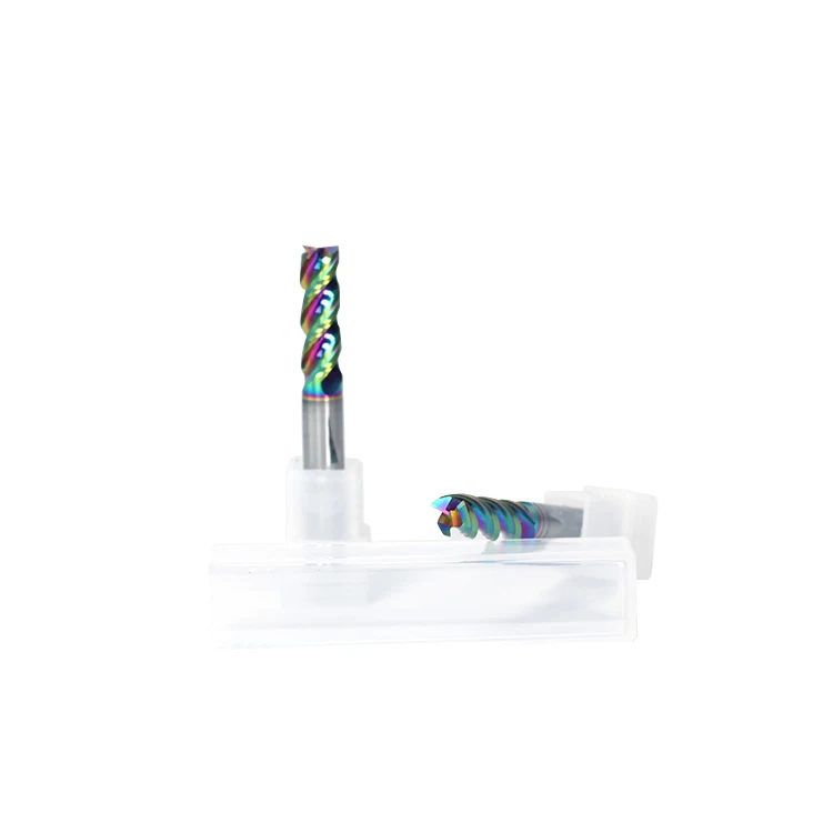 Efficient processing and smooth chip discharge 3 Flute Milling Cutter With DLC Coating Cnc End Mill For Aluminium