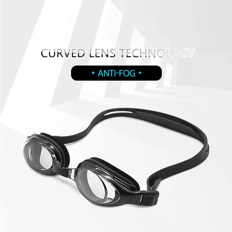 Custom logo design wide vision anti fog anti leak swimming goggles swim pool goggles with protective case
