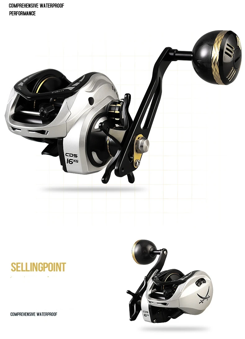 CASTSOON Magnetic Brake Fishing Baitcasting 6.3:1 Bearing Large Line Capacity Lightweight Left Right Hand Bait Casting Reel