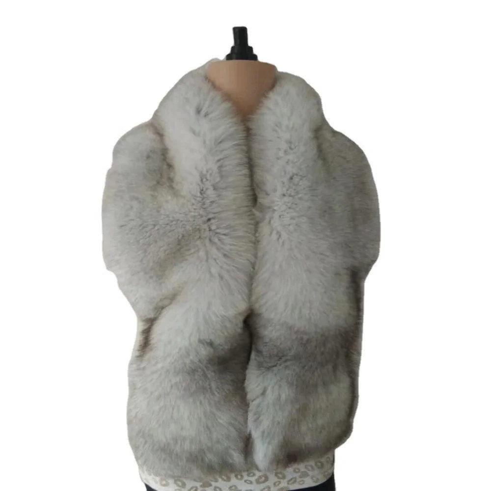 Lady fox fur scarf long winter party fox fur scarves