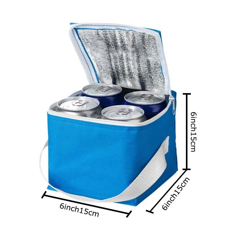 Standard Size No Logo Blank Aluminum Foil Thermal Insulated Cooler Bag