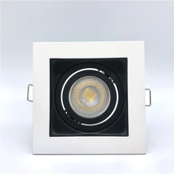 Deep hole Halogen Gu10 mr16 Adjustable Square Recessed Ceiling gu10 Downlight fixture