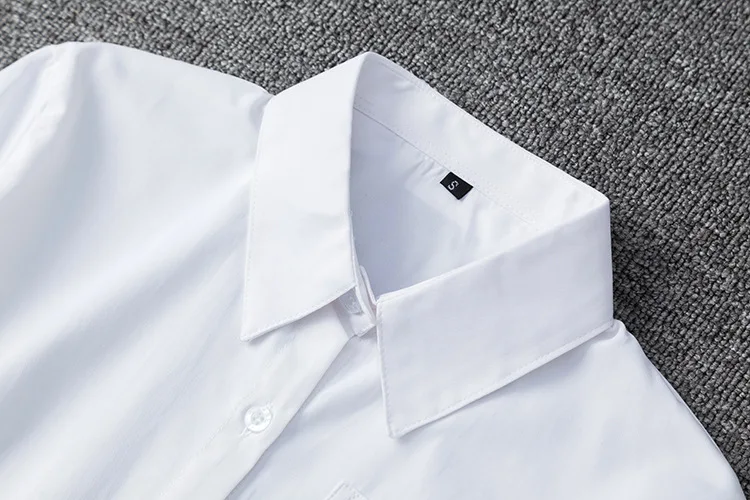 Custom Logo JK High School Uniform Student Girl Boys Harajuku Preppy Style Long Sleeve White Shirt Top Blouse