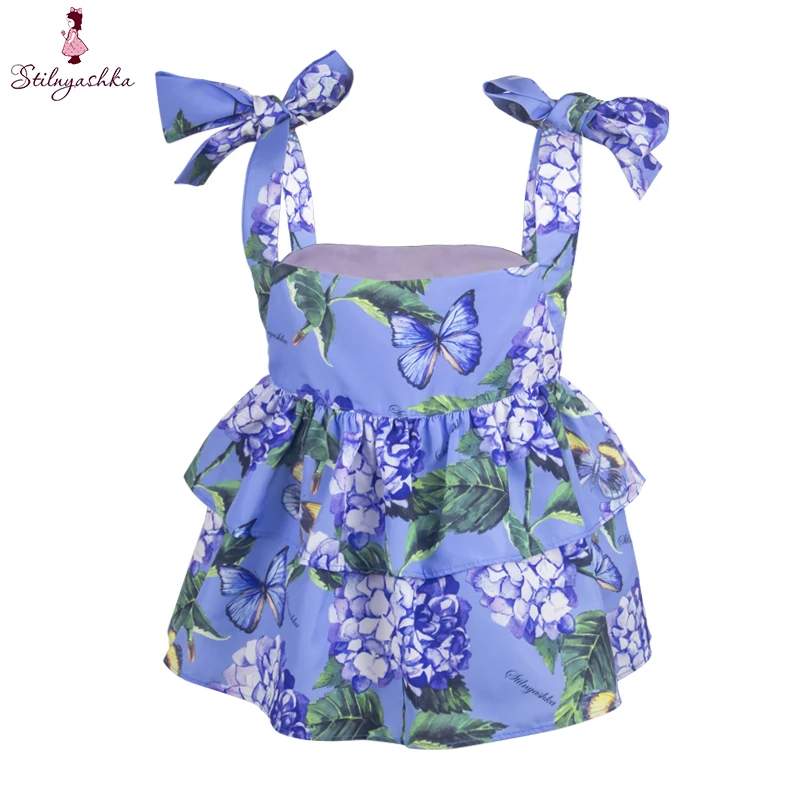 
Blue Polyester Kids Clothes Toddler Girls T Shirt 3 Years Baby Tops for Summer 