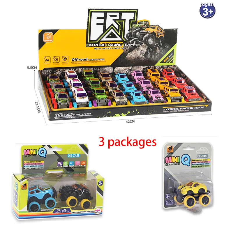 HY Alloy Pull Back Cars Diecast Toy Vehicles Trucks Mini Inertial Off-Road Vehicle toys kids cars