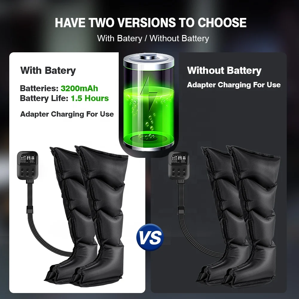 Factory Price Leg/Arm/Hips Air Compression Massager Compression Boots Air Compression Leg Massager compression recovery boots