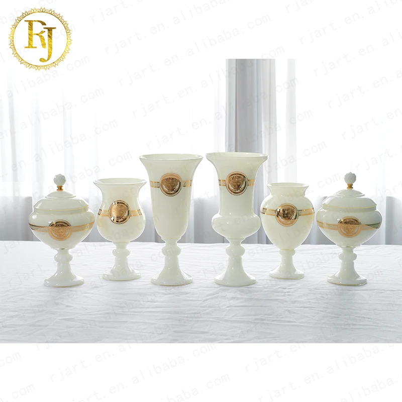 Модернизированная Европейская керамическая ваза Kazak, стеклянная ваза с золотым узором, керамическая ваза Posuda Chinni