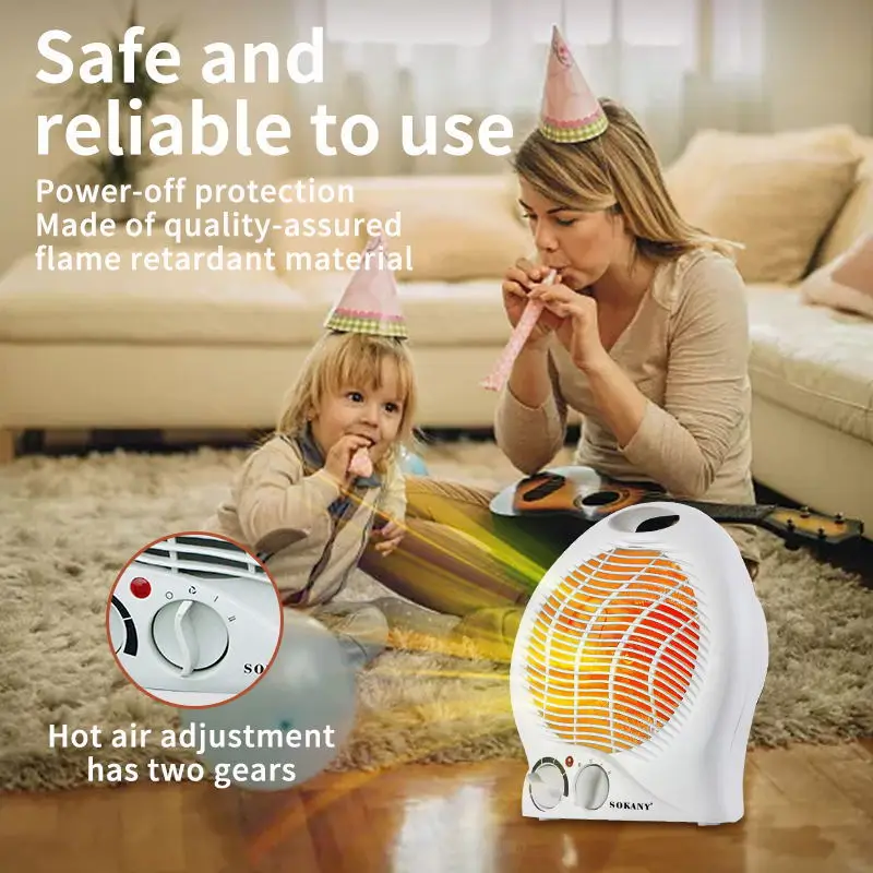 portable plug in electric home office  mini small vertical heater fan