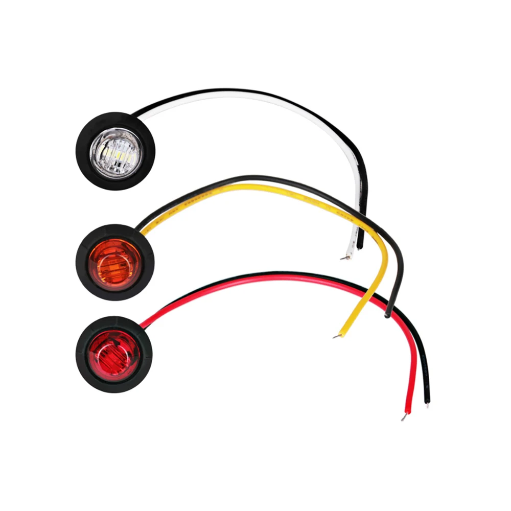 24 Volt  3 Led Amber Blue Marine Boat Deck Truck Side Marker Light