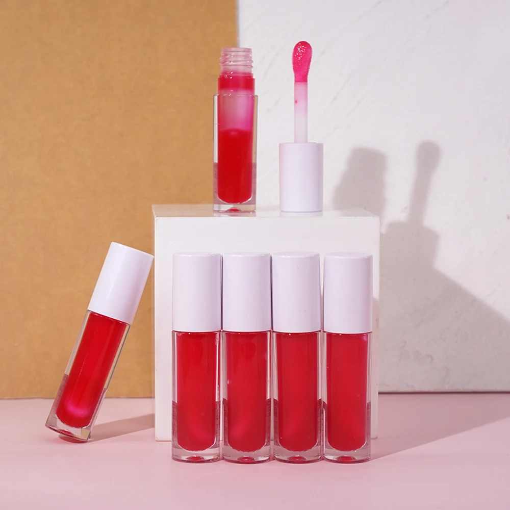 no logo makeup lip gloss white tube custom private label Lip Balm Oil clear sexy lip gloss wholesale