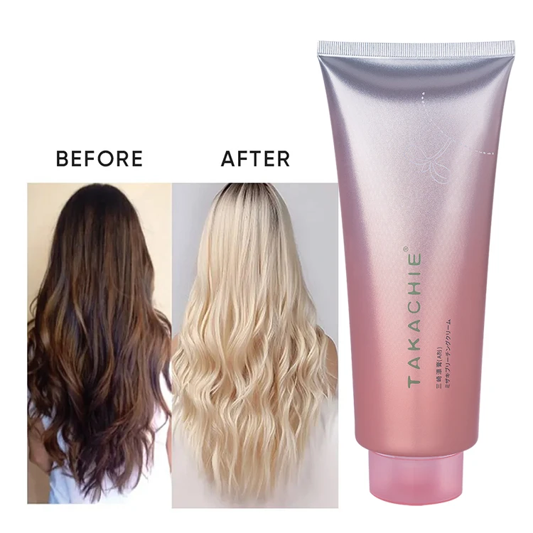 Private Label Hair Bleaching Cream for Developer Oxidant Cream for Semi Permanent Color Dye Anti Yellow Bleach Cream for Hair