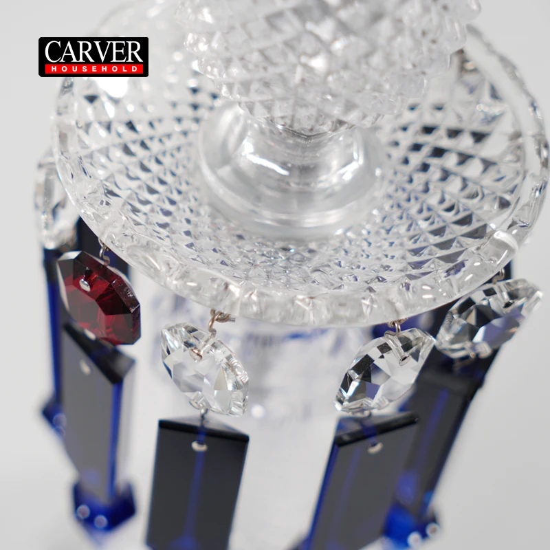 Blue Candlestick Wedding decoration candelabra table crystal centerpieces