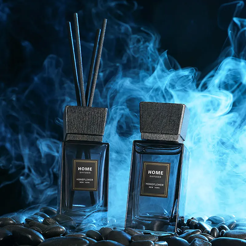 Air  freshener  homeflower  black square bottle 100ml   car aromatherapy  no fire essential oil volatile stick  with gift box