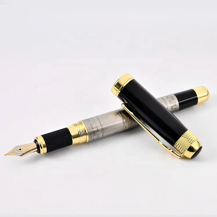 New Hot Executive Business Metal Fountain Pen Gift Promotional Heavy Pens Bronze and Red Copper Color Fast Delivery