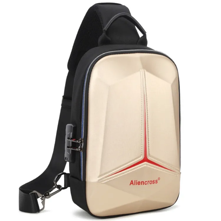 Factory Waterproof Red Women Chest Bag For Lady Shoulder Crossbody Side Backpack AntiTheft Messenger Sling Daypack With Usb Port