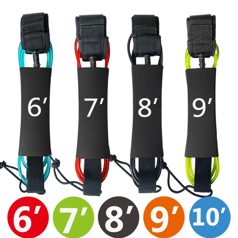 Customizable Ankle Cuff Straight Customized Package Surfing Leash For Surf Leg Rope