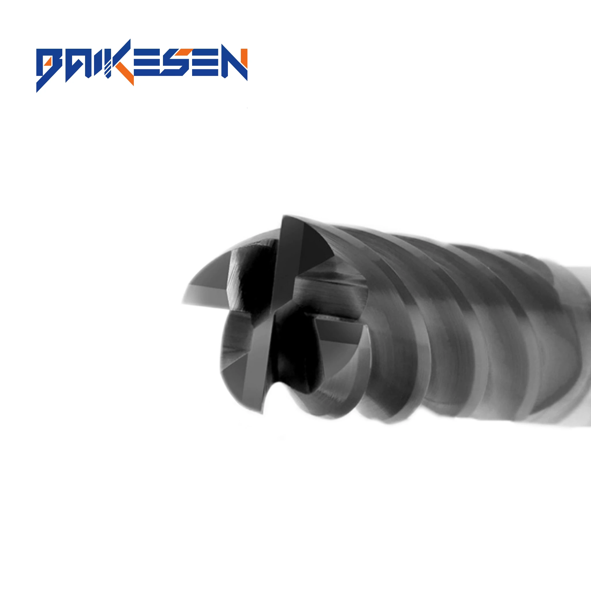 BKS coating Tungsten HRC60 carbide end mill cutter 4 flutes with TiAlN coating Cnc Tools Carbide Steel End Mill