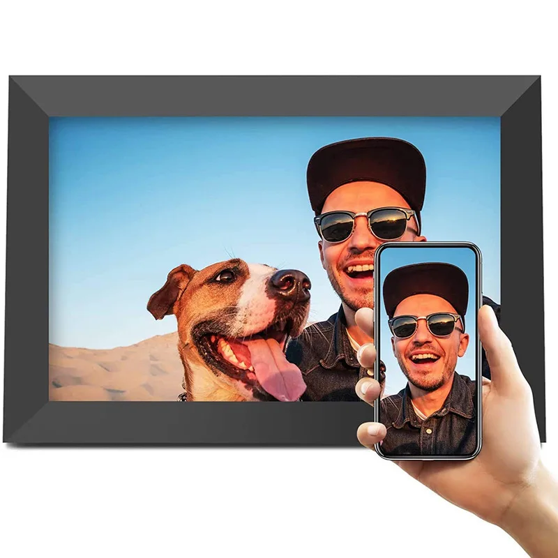 YML factory wholesale 10 inch WIFI touch digital photo frame electronic photo frame album with 16/32G internal storage in stock