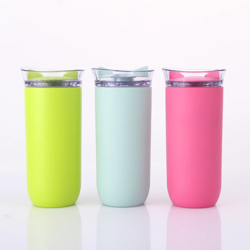 Customized Color 500 ml Double Wall Stainless Steel Vacuum Tumbler Insulated Travel Mug with New Unique Lid