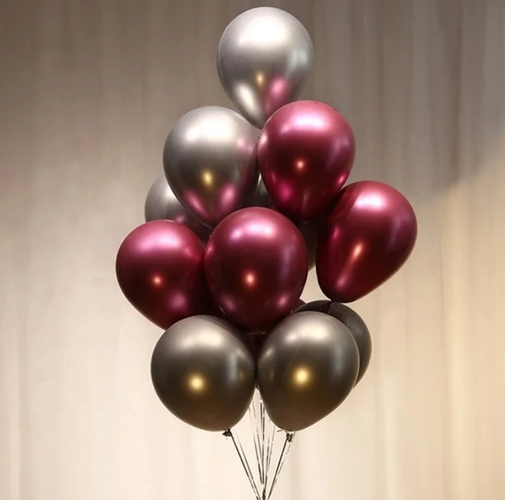 Garnet Red Chrome Gold Latex Balloons DIY Balloon Arch Garland for Birthday Baby Shower Wedding Party Decoration