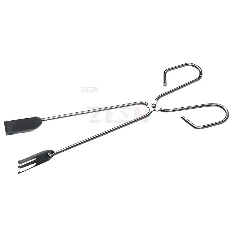 Accessories Grill Charcoal Carbon Stainless Steel Multifunctional Food Barbecue Charcoal Food Frying Clip BBQ Tongs Zesn