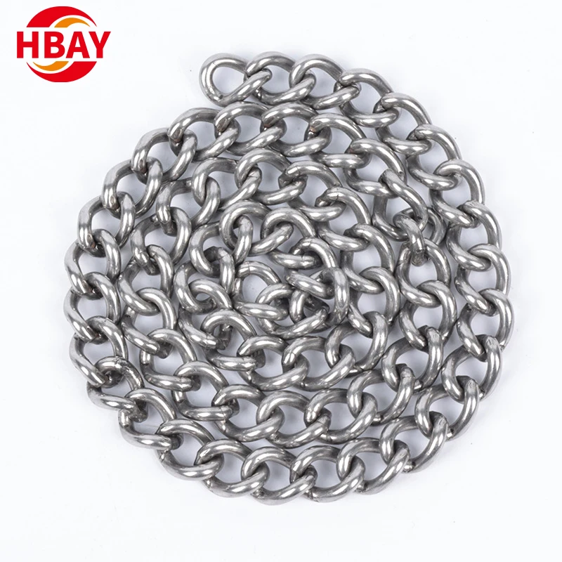 Factory wholesale 1-5mm Chain Stainless Steel Dog Chain Steel Pet Dog drag Chain
