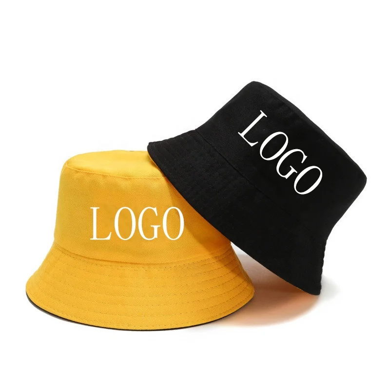 Wholesale Custom Embroidery Design Logo Spring And Summer Fisherman Unisex Reversible Cotton Fisherman Bucket Hat For Adult Kids