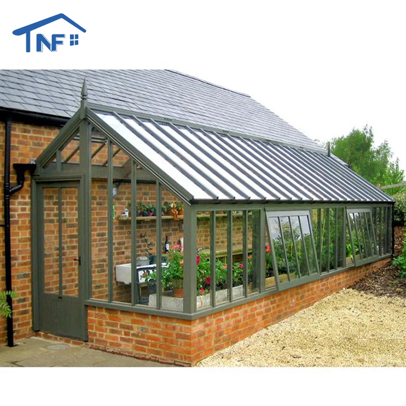 Outdoor Veranda Sun Room Patio Winter Garden Glass House Orangerie Greenhouse Solarium Conservatory Prefab Free Standing Sunroom