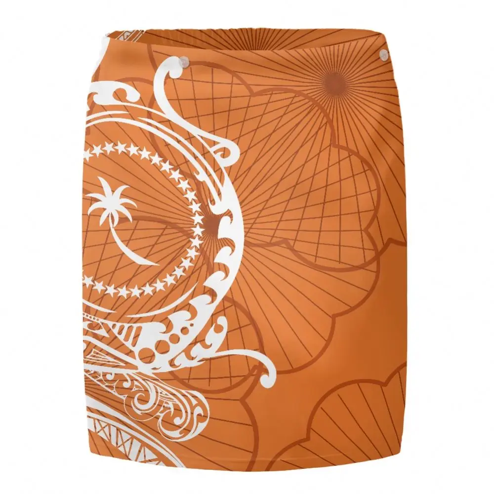 Wholesale Sarongs Beachwear Pareo Mens Traditional Lavalava Custom Polynesian Tribal Tattoo Chuuk Flag Printed Lungi With Pocket