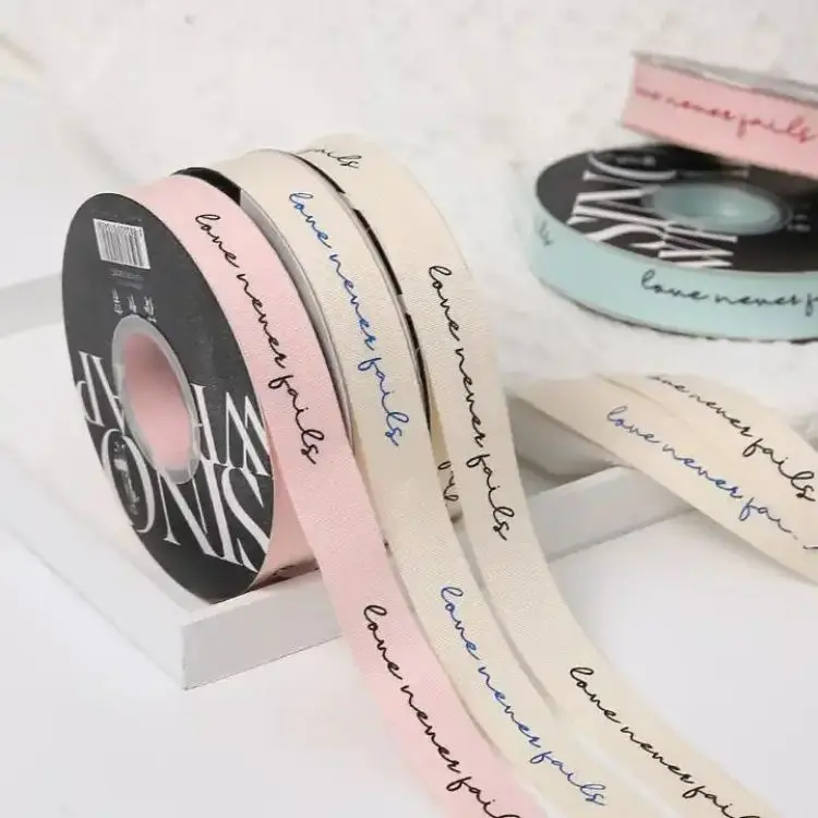 New English Cotton Yarn Webbing Hand DIY Bow Decorative Ribbon