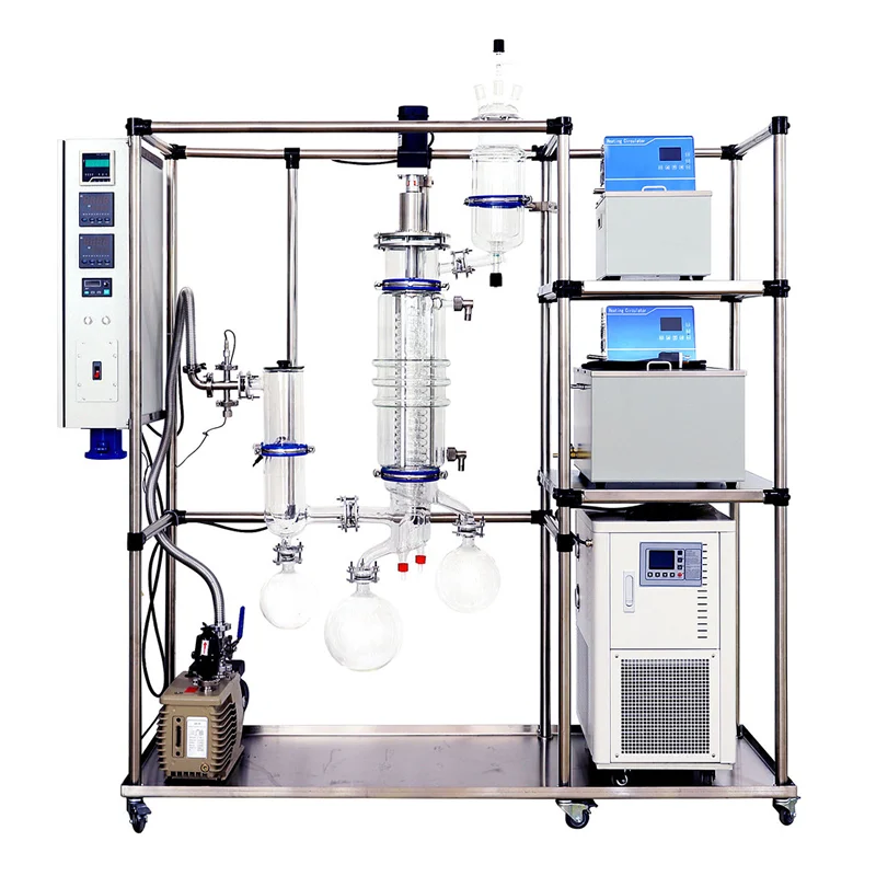 Glass Water Industrial Essential Steam Heavy Oil Water Alcohol Molecular Disstilled Making Machine Vacuum Distillation 220V/110V