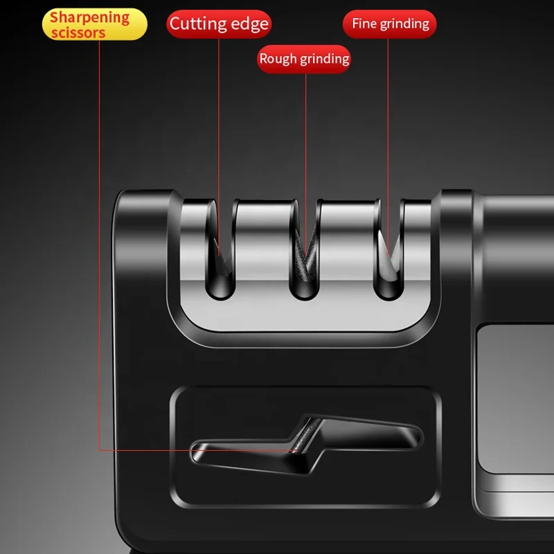 New Household Quick Portable  Sharpener Four-stage Multi-functional Diamond Cutting professional kitchen  Knife Sharpener