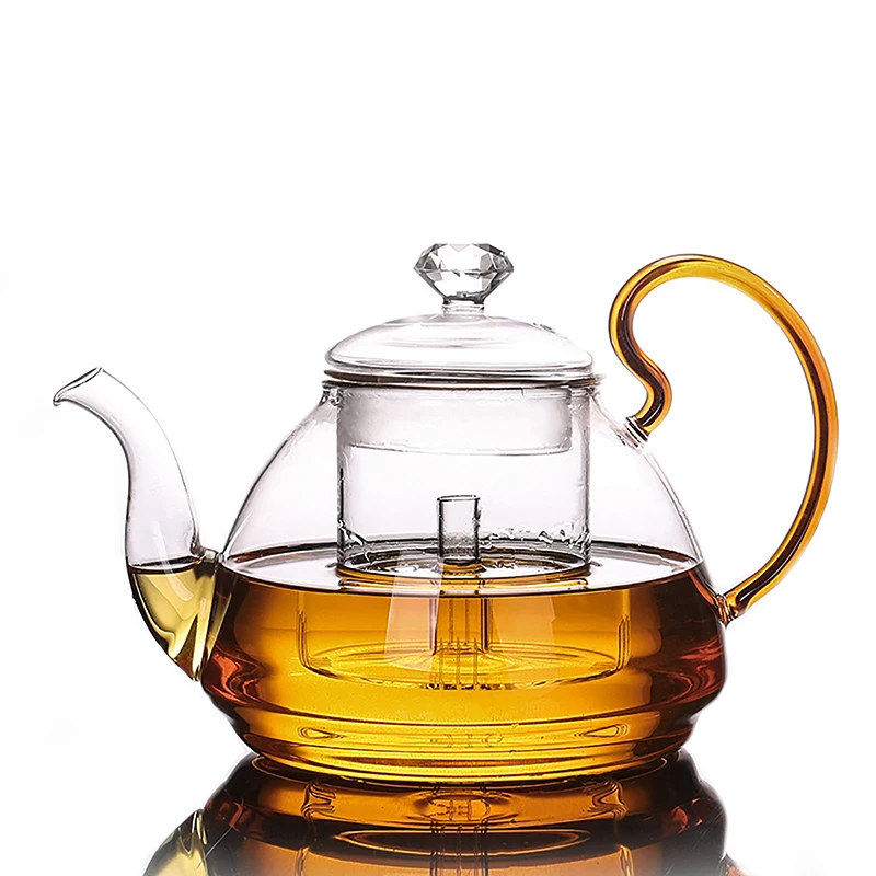 400 мл-1200 мл набор чайников ручной работы из высокоборосиликатного стекла термостойкий с индивидуальным рисунком для кухни кофе чая