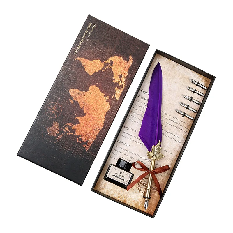 Набор ручек с перьями и чернилами