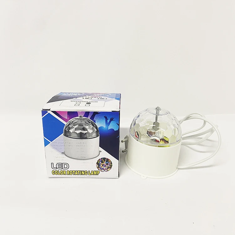 Crystal Disco Bulb for Birthday Party/Holiday/Club/Bar/Christmas Disco Stage Light Rotating Strobe Lights Star Projector