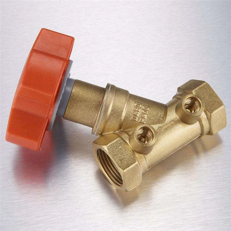 Brass Regulating Pressure Flow Meter Valve Industrial Static Balancing Valves Manual Flow Control Brass Forged Balance Valve