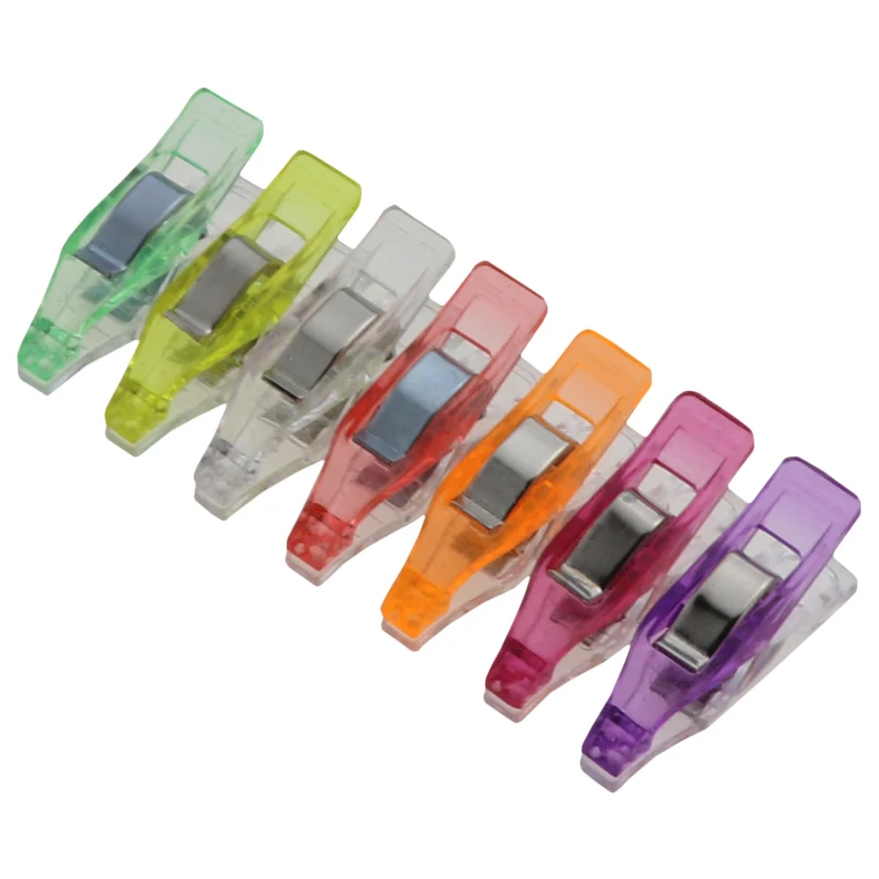 Colorful Plastic Powerful Clips Small Pointed Plastic Clips for Sewing Patchwork Crafts