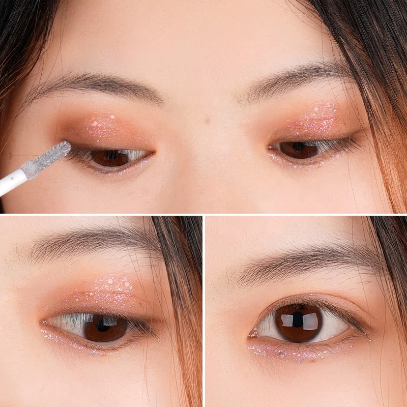 Ladies luxury sense of high-class high pigment liquid eye shadow private label shiny eyeshadow