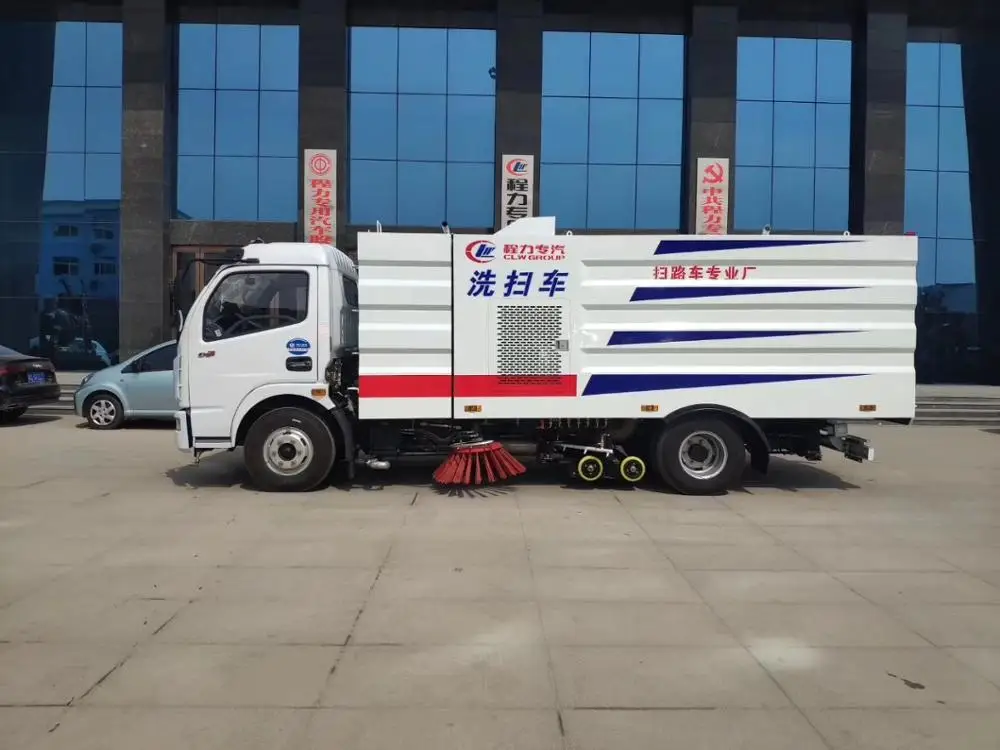 Made in China brand new 4x2 DFAC brand 9 tons high pressure cleaning sweeper truck