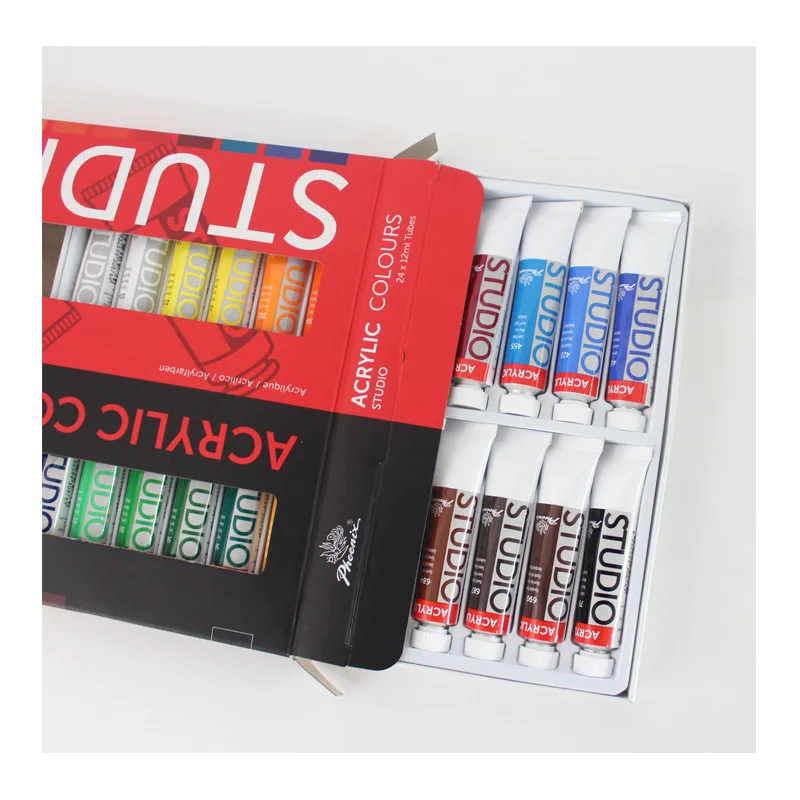 24color wholesale pintura acrilica and artist acrylic paint color set