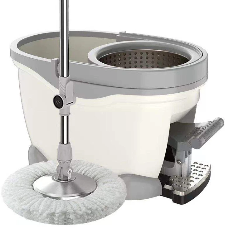 New Design Telescopic Rod Stainless Steel Microfiber foot pedal microfiber magic spin 360 cleaning mop and bucket set