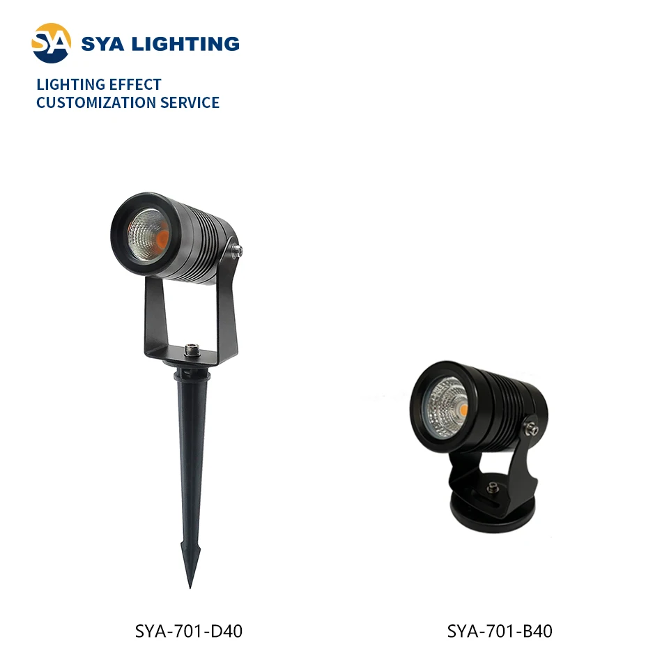SYA-701 Outdoor Landscape LED Lighting 5W Waterproof Garden Lights COB Led Spotlights with Spiked Stand