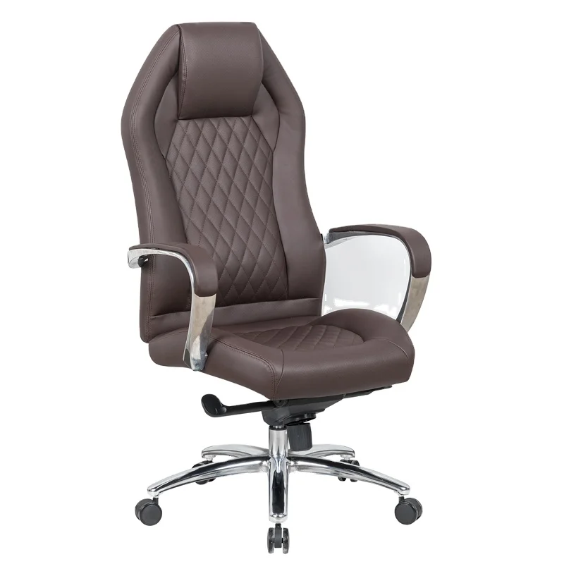 Modern luxury leather high back adjustable recliner home ergonomic office chairs