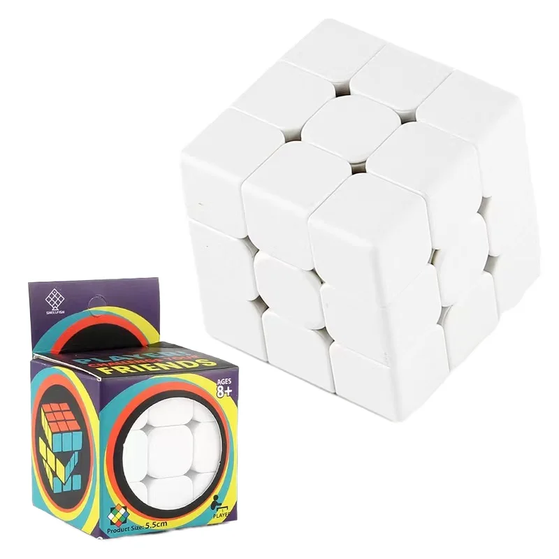 Regular 3x3 Printing logo sample Speed Puzzle Magic Cube Black -Twist Brain Teasers IQ Toys for kids