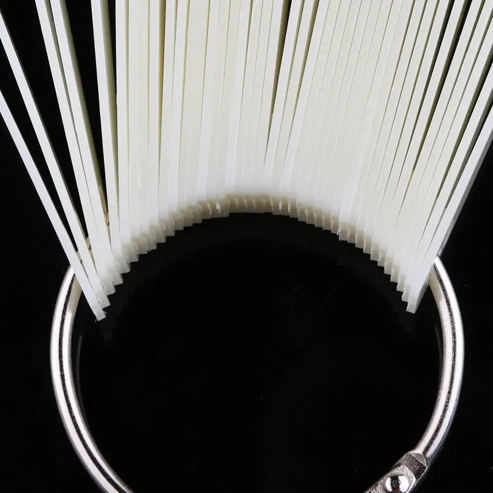 
50pacPack Sharp Shape Natural Nail Art Display Color Chart Tool 