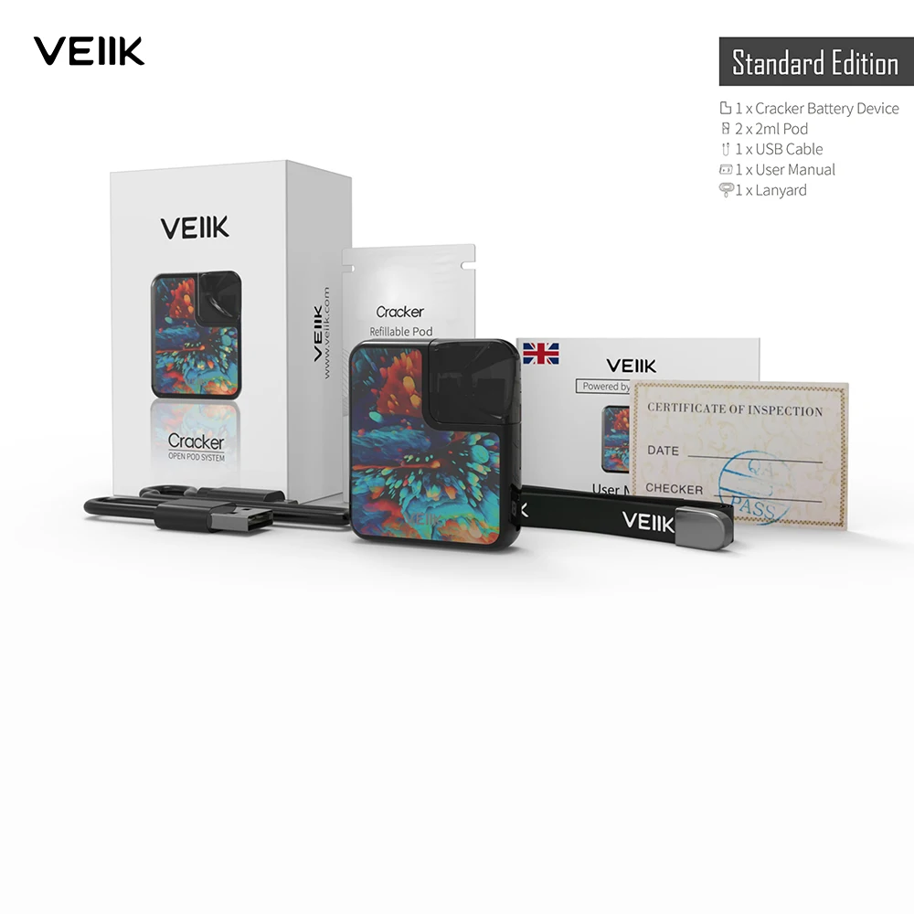  Вейп вейп VEIIK Cracker Airo 500 мАч большой емкости Pod все в одном стартовый комплект вейпа