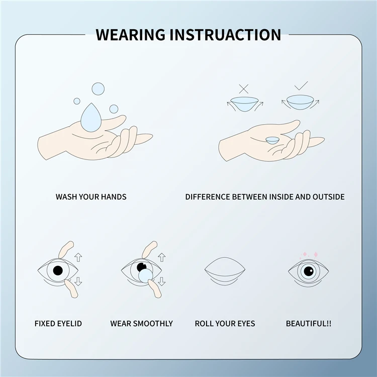 Best Selling New Looking 1 Year Contact Lenses Cosmetic Available Gray Contact Lenses